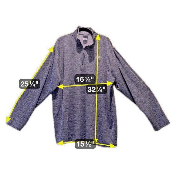 NHL Washington Capitals Hockey 2XL XXL Men’s 1/4 Zip Gray Long Sleeve - Picture 3 of 9